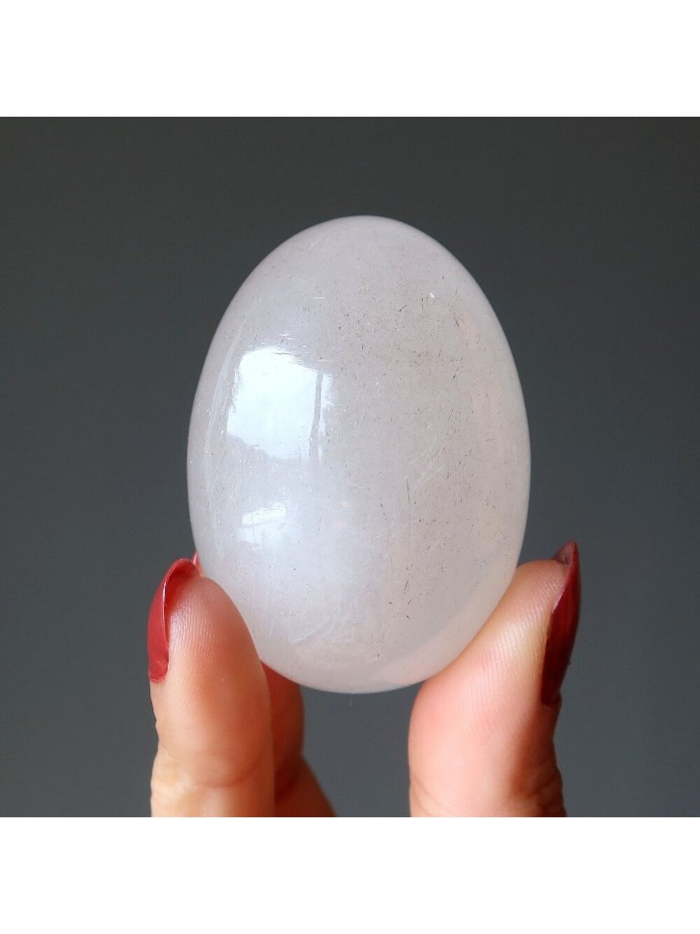 Rutilated Quartz Egg White Divine Crystal Gemstone New Beginnings Stone